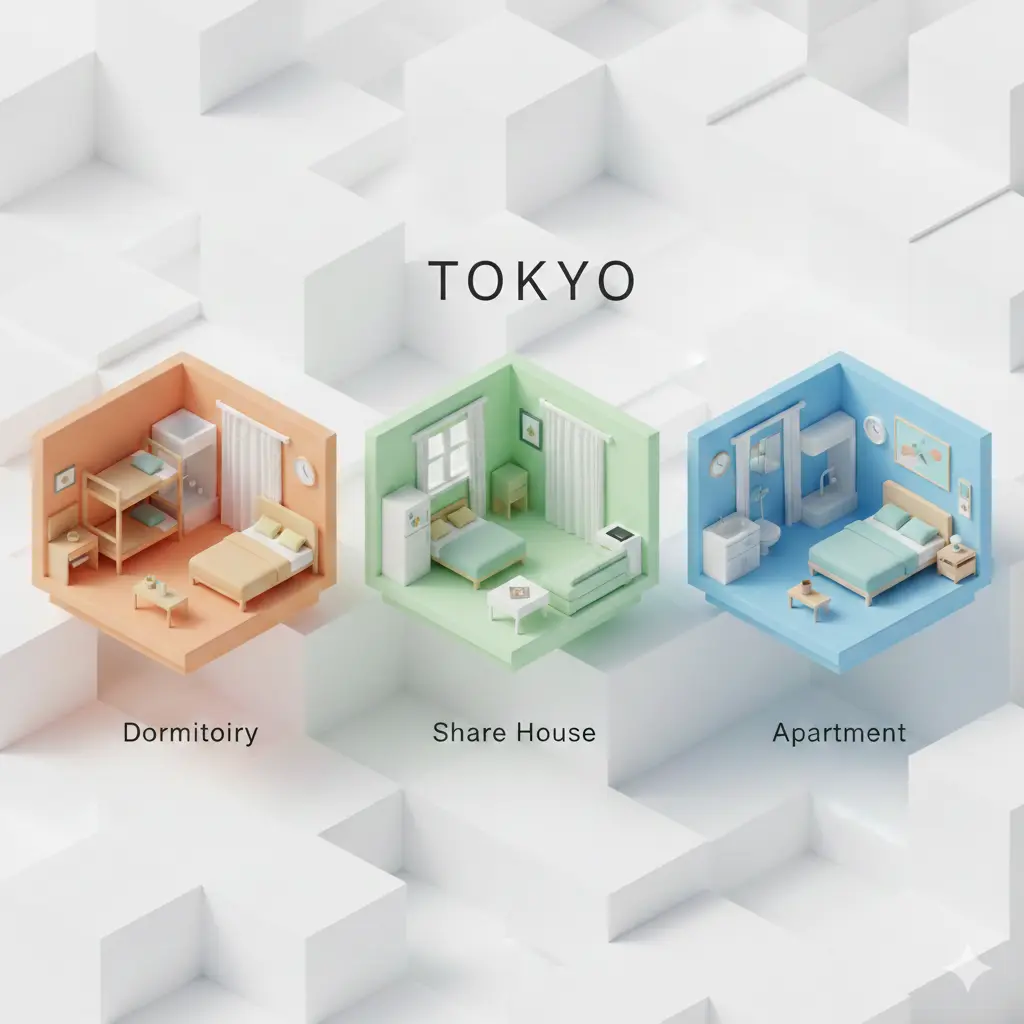 【家探し】結局どこが正解？寮 vs シェアハウス vs マンション比較